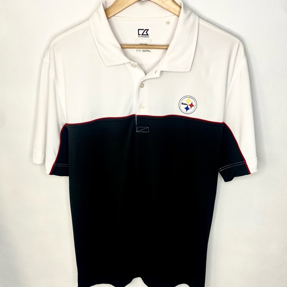 Cutter & Buck CB DryTec Men’s Moisture Wicking Pittsburgh Steelers Polo Shirt XL - Picture 2 of 8